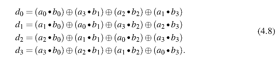 Определение d₀, d₁, d₂ и d₃. (4.8)